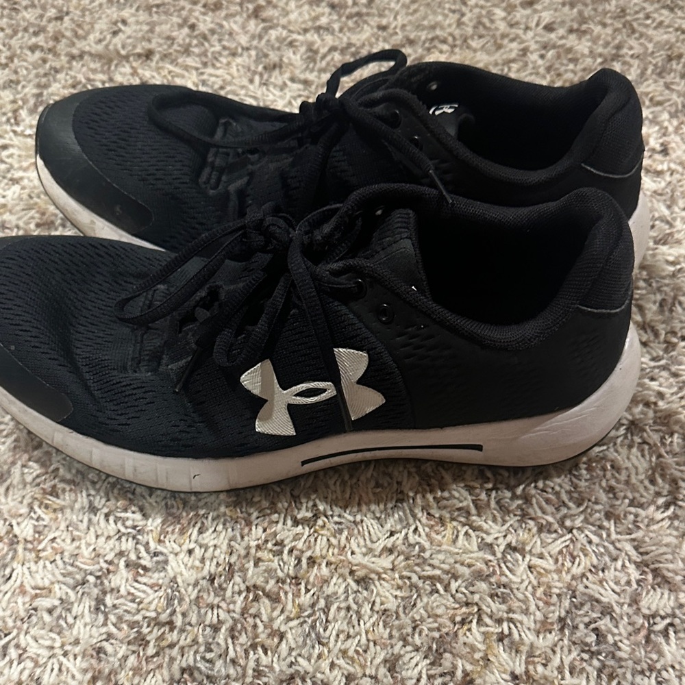 Under Armour Black and White Athletic Shoes - Picture 2 of 3